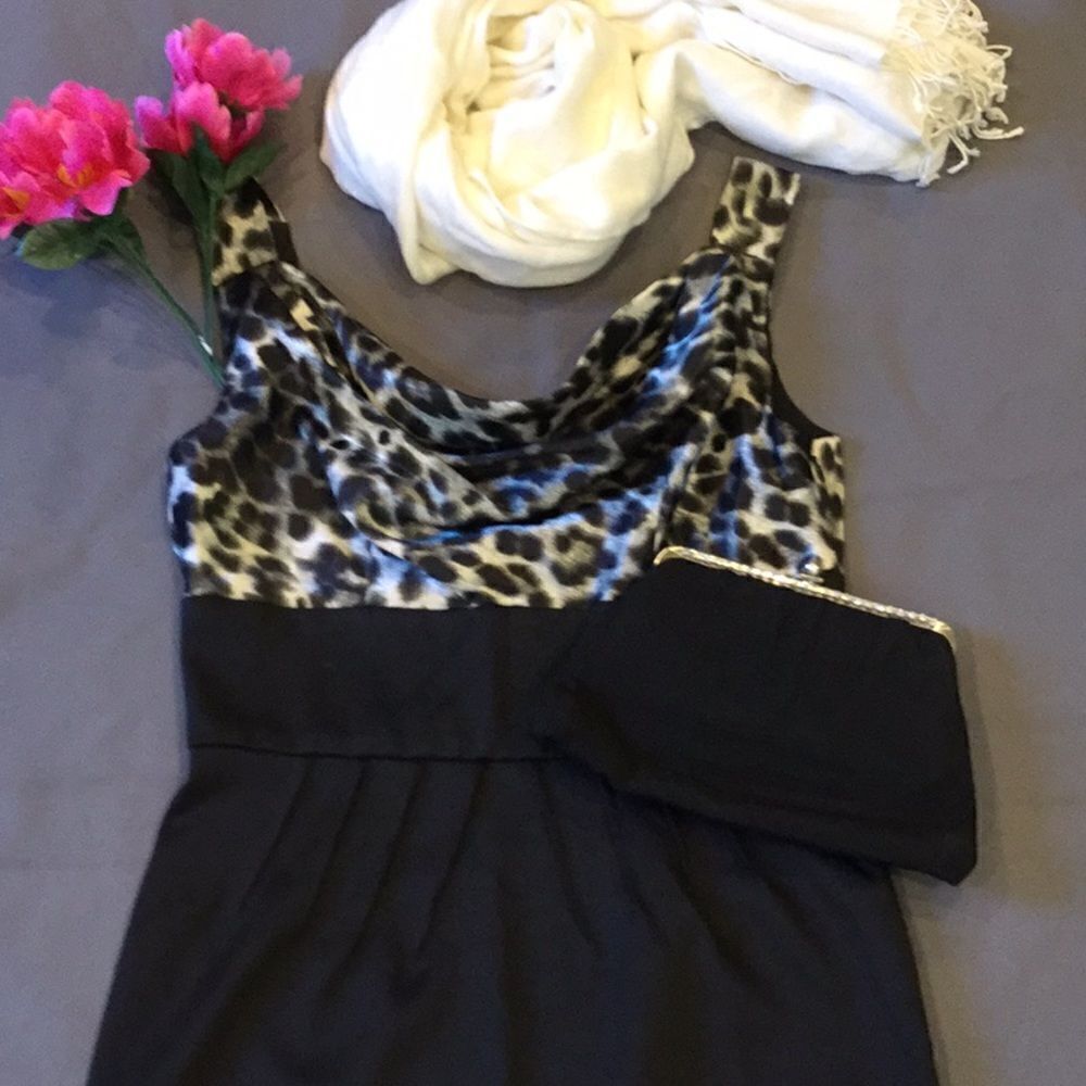 🦓London Times Animal Print /Black Dress Animal🦒‎